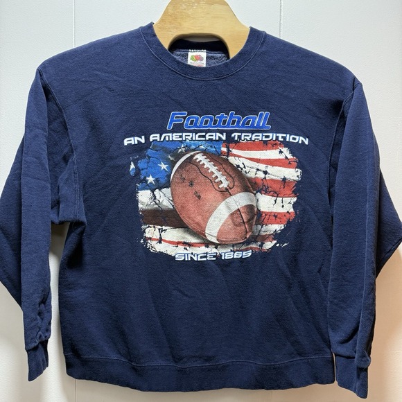 Fruit of the Loom Other - Vintage Fruit Of The Loom Football American Tradition Graphic Sweater Size XL